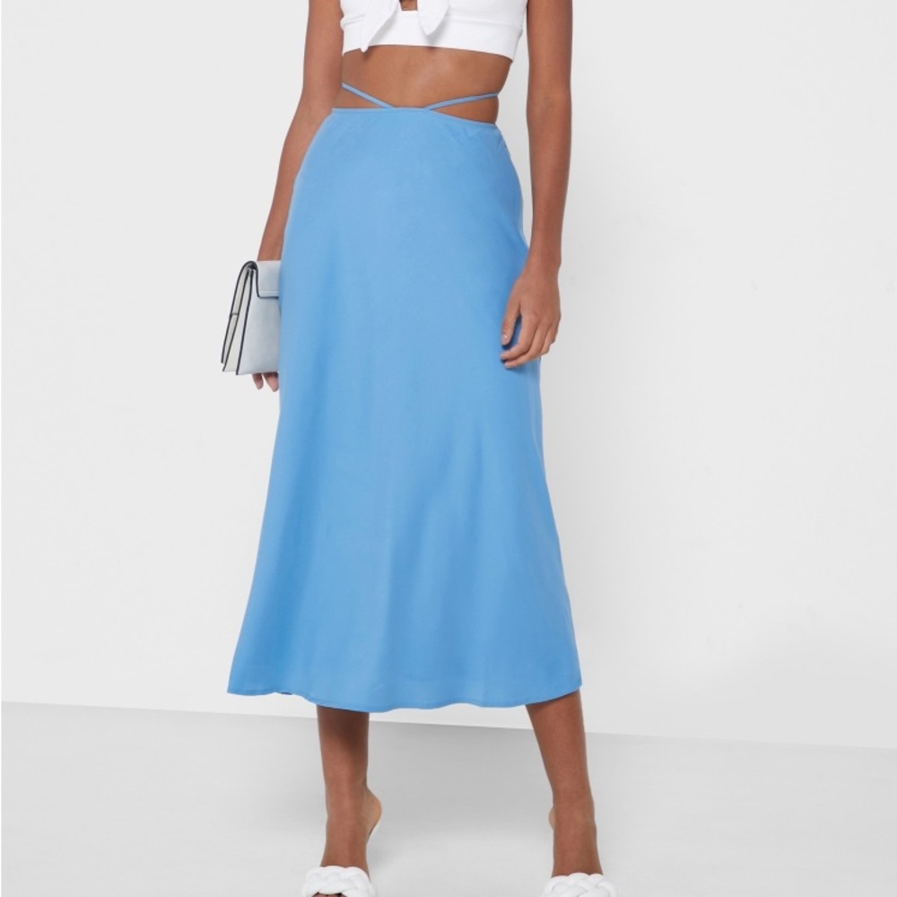 C/MEO Collective Blue Midi Skirt